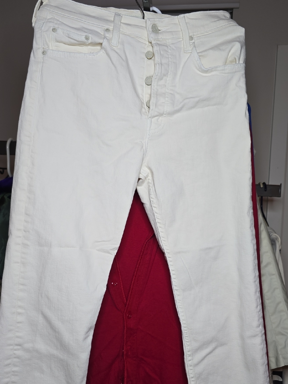 MOTHER Pale Pink High-Rise Jeans
